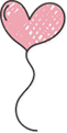 Heart shaped balloon clipart