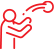 Man throwing a ball icon Image